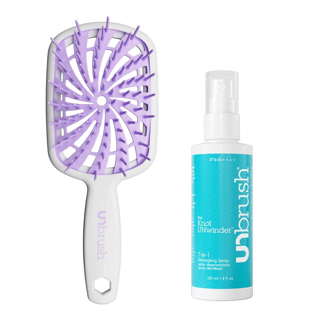 [Live Exclusive] UNbrush Plus Detangling Duo, with 7 in 1 hair spray