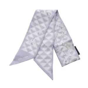 Pre-owned PRADA Silk Small Leather Goods Scarf 0906262120300043861