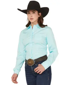 Cinch Women's Solid Long Sleeve Button-Down Western Shirt - Msw9164244