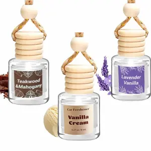 3-Piece Car Air Fresheners Car Fragrance Hanging Scent Oil Diffuser Car Interior Diffusers,EXOVAN 8ML Nature Frangrance Friut Juciy Vanilla Scented Perfume Last Long Time With Three Scents For Car & Live Gifts