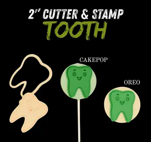 TOOTH Cake pop cutter & Stamp 2''