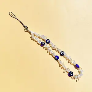 Anti-lost Phone Chain, Beaded Mobile Phone Charm with Fashion Eye Design, Smartphone Decorative Straps for Women & Girls, Smartphone Decorative Chain, Phone Decoration, Phone Lanyard