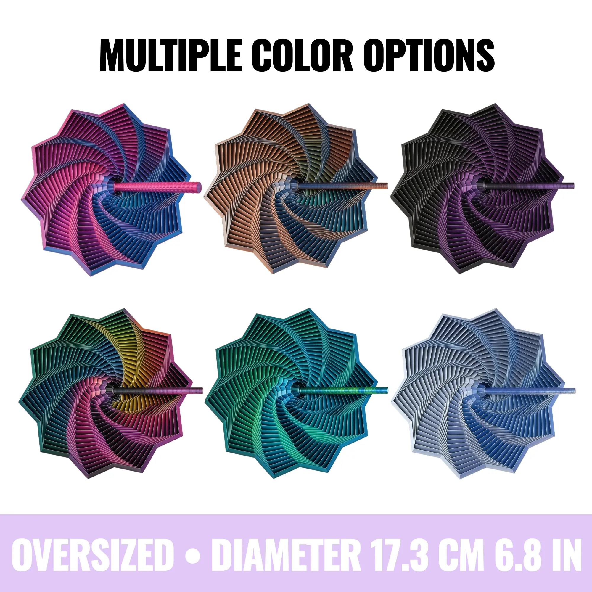 1pc 3D Printed Expanded Sensory Fidget Star, New Stress Relief Sensory Whirling Spiral With Handle, Satisfying Sight And Sound Hypnotizing Visual Fidget Toy Gift, Fidget Gadget, Easter Gift, Valentine's Day Kids Exchange Gift Relaxation Stick Solution,sum