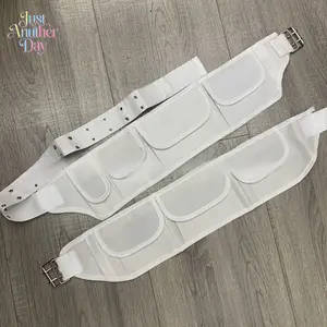 Qibla fanny bag passport pocket zipper belt white multifunctional middle eastern men's oxford cloth simple portable fanny pack