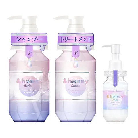 &honey - Color Control Repair Shampoo, Treatment & Hair Milk | #1 JAPANESE HAIR CARE FOR MAINTAINING, REPAIRING & MOISTURIZING COLORED HAIR, 130% COLOR RETENTION