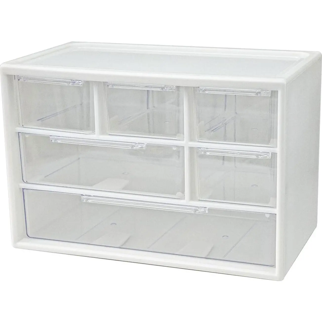 6-Drawer Plastic Drawer Storage Box Jewelry Organizer Bathroom Containers Stackable Tackle Box for Sewing Supplies