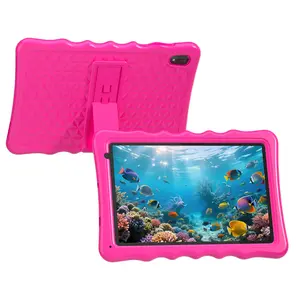 BYYBUO Kids Tablet 10.1 inch Toddler Tablet for Kids 32GB with Case Parental Control Dual Camera WiFi Pink Android 13.0 Quad-Core 5000mAh Battery - Lcd