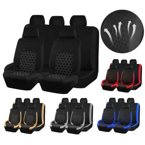 9PCS Car Seat Covers Full Set Front and Rear Split Bench Seat Covers for Cars, Easy to Install, Cushion Mat Pad Accessories for Auto Car Vehicle SUV Sedan - For Mother Father Lover Friend Christmas Valentine Gift