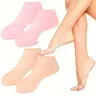 Gel Socks Moisturizing Exfoliating Socks for Dry Cracked Heels Reusable Silicone Feet Socks Soften Calluses Overnight Sleeping Foot Care Socks