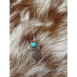 Bunny Necklace - Turq.