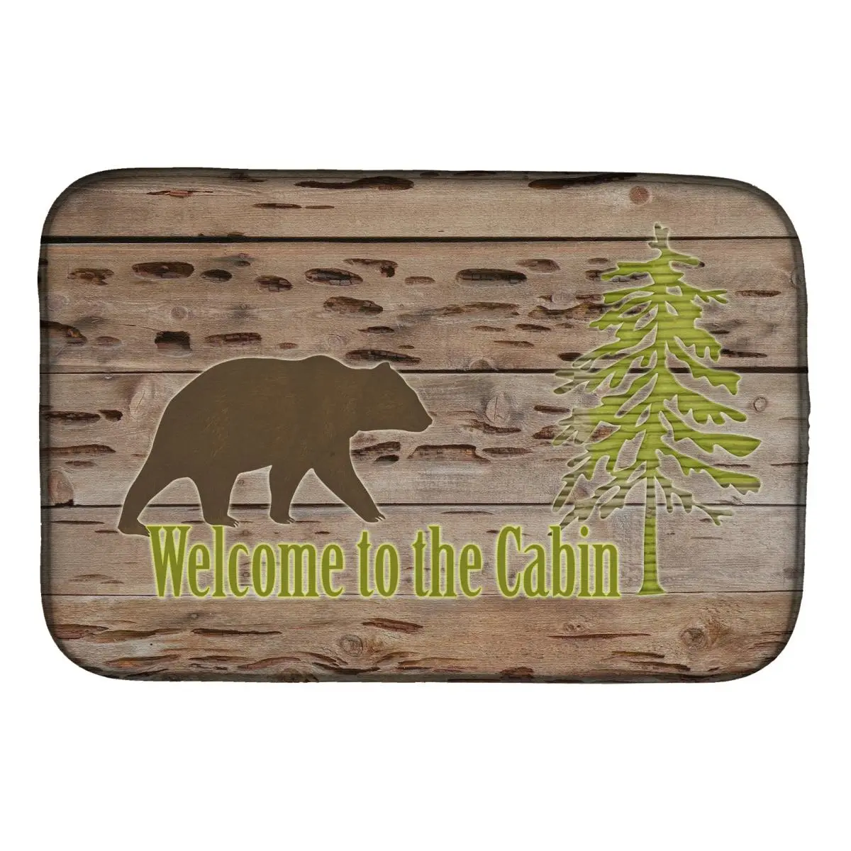 Carolines Treasures SB3081DDM Welcome to the Cabin Dish Drying Mat