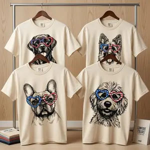 Custom Dog Lover Shirt for Women | 20 Breeds | Soft Vintage Sand Tee | Perfect Gift for Dog Moms Womenswear Womenswear