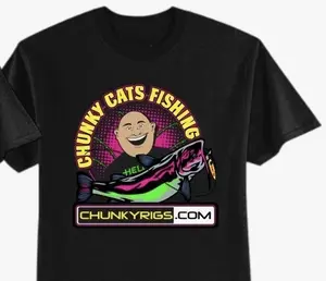 Chunky Cats Fishing Unisex Fluorescent Short Sleeve T-Shirt