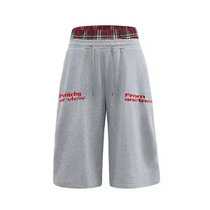 American Retro Plaid Lace-up Capri Pants, Unisex Oversized Loose Street Casual Shorts, Trendy Design Perfect for Streetwear, Daily Leisure and Holiday Vacation summerwins