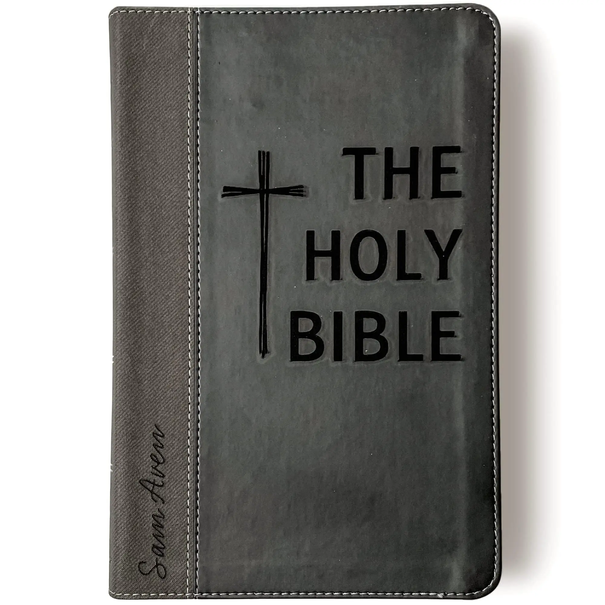 Personalized NIV Large Print Bible - Black - The Holy Bible With Cross - Hand Lettered and Engraved Personalized NIV Large Print Bible - Black - The Holy Bible With Cross - Hand Lettered and Engraved