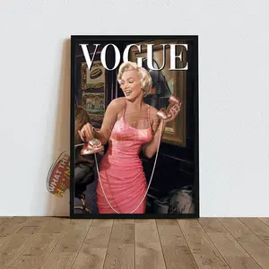 Fashion Magazine Poster, Vintage Fashion Magazine Poster