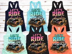 Lets Ride Atv Womens fit Razorback Tank Top