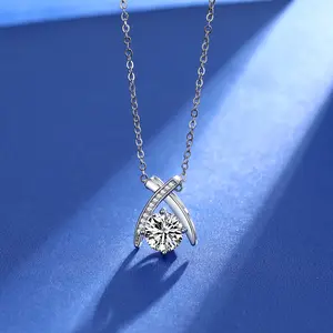 SKU:XL-40 | 2.0CT Moissanite Arrowhead Necklace: Bold, Tribal, Timeless!