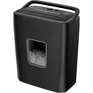 Paper Shredder, 8-Sheet Crosscut Shredder with 4.2 Gallon Bin Shred Credit Card/Mail/Staple/Clip, P-4  Level Document Shredder with Handle for Home Office (C261-C)