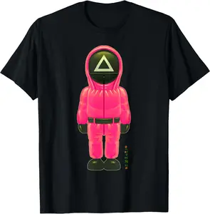 Squid Game The Pink Soldier Full Body Chibi Chest Portrait TShirt 45759 2509