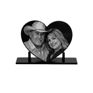 Personalized Heart Photo Plaque – Custom Engraved Keepsake