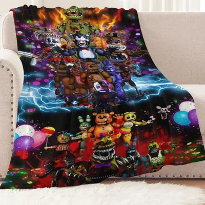 Five Nights At Freddy’s Soft Flannel Blanket – 50"x40", Cozy Throw For Fans 4 thumbnail image