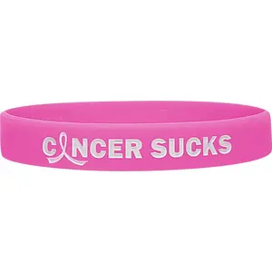 Cancer Sucks Silicone Wristband - Pink