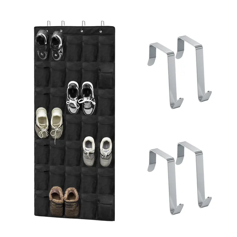 24 Pocket Over the Door Shoe Organizer Rack Hanging 24 Pocket Over the Door Shoe Organizer Rack Hanging