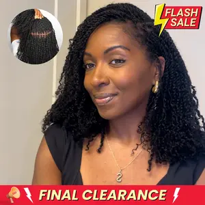CLEARANCE SALE QVR Afro Kinky Bulk Human Hair Extensions, Ideal for Mini Twists, Braiding, Dreadlocks #Summervibes