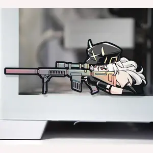 Tactical Sniper Demon Holographic Vinyl Sticker Anime Military Decal
