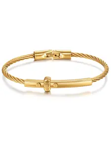 Simple Versatile Round 3mm Cable Wire Stainless Steel Bracelet, Fashionable Steel Wire Buckle, Stylish Accessory for Everyday Wear