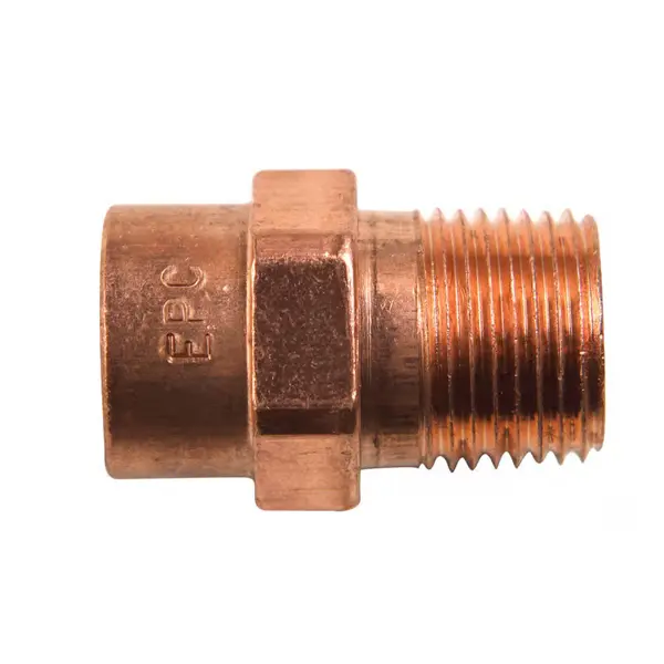 NIBCO 1/2 in. Copper X 3/8 in. D MIP Copper Pipe Adapter – Durable Plumbing Fittings for Reliable Connections