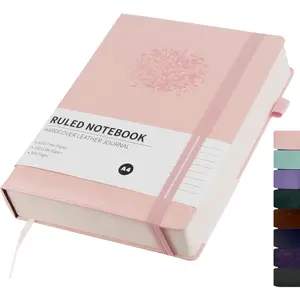 Ruled Notebook A4 Hardcover Leather Journal 365 Pages for Women 8.5x11 with  Cover and Thick Pages for School and Work Use - Drawing Sketchbook