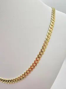 10KT CERTIFIED MONACO CHAIN CZ CLOSURE Size 24INCH 5MM Weight 15GR