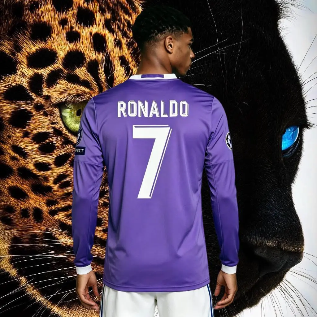 07-08 Short Long Sleeve NO.7 Ronaldo Soccer Jersey