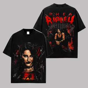 Rhea Ripley "Mami" World Heavyweight Champion Premium Washed Cotton T-Shirt (Made In US), Eradicator Graphic Tee, Wrestling Fan Shirt, Gothic Brutality Streetwear, Judgment Day Merch, Unisex Gift