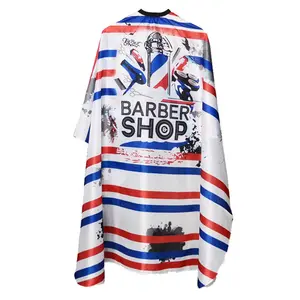 Blue Striped Barber Shop Apron, Vintage American Style Waterproof Professional Salon Tool, Men's Hair Styling Apron, Barber Equipment