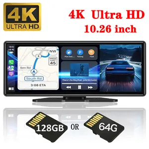 2026 Latest Model 10.26 Inch 4K 64GB/128GB Ultra HD 1080P portable carplay screen, dash camera for car, car radio smart screen