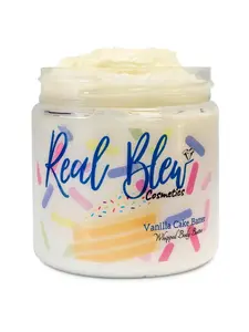 4oz Vanilla Cake Batter Body Butter - Whipped Moisturizer for Dry, Mature & Aging Skin | Handmade & Cruelty Free