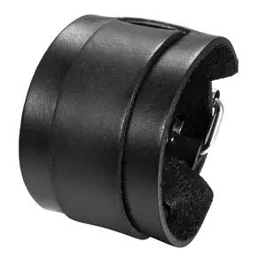 OIDEA Wide Genuine Leather Belt Cuff Bracelet Unisex, Adjustable Buckle Wristband Bangle Black Brown