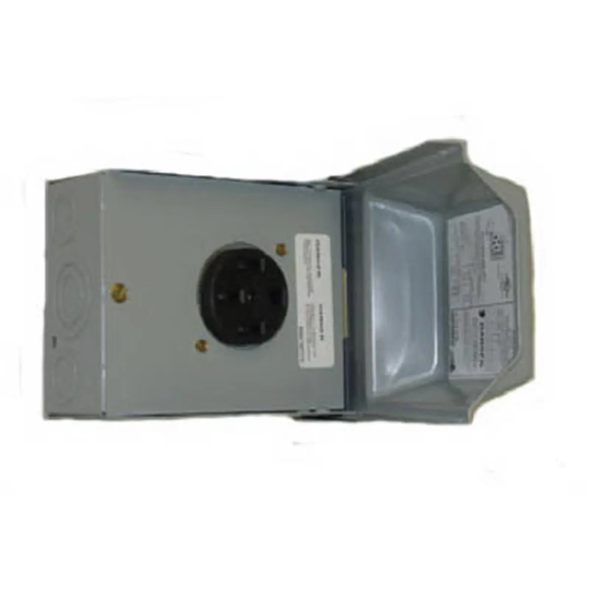212 MAIN Energy U054P Midwest Electric Weatherproof Outdoor Socket - 50A Rating, 120V & 240V Raintite Receptacle Enclosure, 4.13 lbs, 5.5x7.75x6 in, 1 Each, 5.5 X 7.75 X 6 In