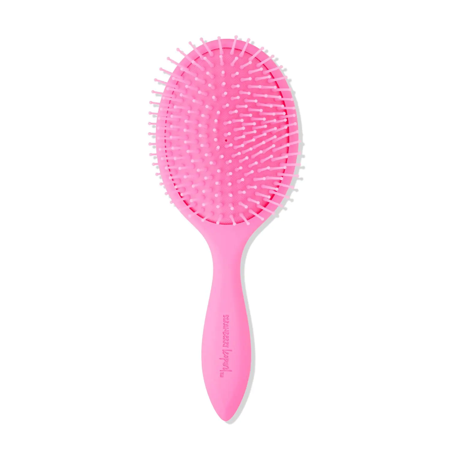 Strawberry Leopard Mane Tamer Cushion Detangler, Flexible Bristles, ExtraWide Cushion