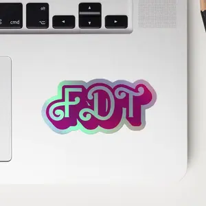 FDT (F Donald Trump) Pink Vinyl Holographic die cut Sticker, Democrat Supporter, Anti-Trump, Anti-Republicans, Equal Women's Rights Decorative, car feminist Smooth Light