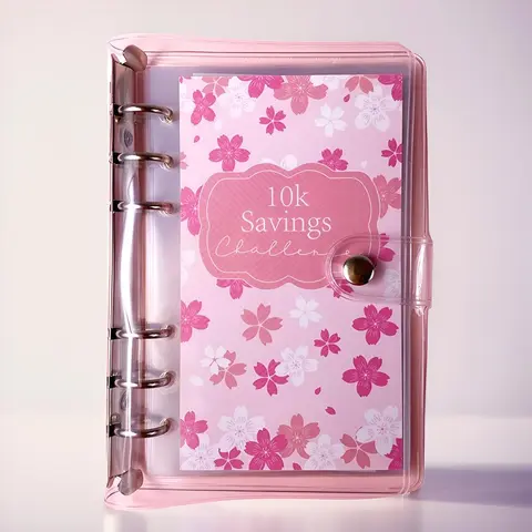 2.5K/5K/10K Monthly Money Saving Challenge Binder, 1 Count Money Saving Planner, Budget Financial Planner, Budget Binder with Cash Envelopes, Savings Challenge Book for New Year Gifts