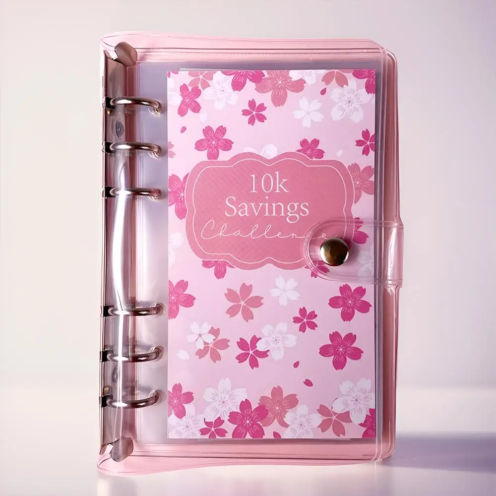 Monthly Money Saving Challenge Binder, 1 Count 10k Money Saving Planner, Budget Binder with Cash Envelopes, Savings Challenges Book