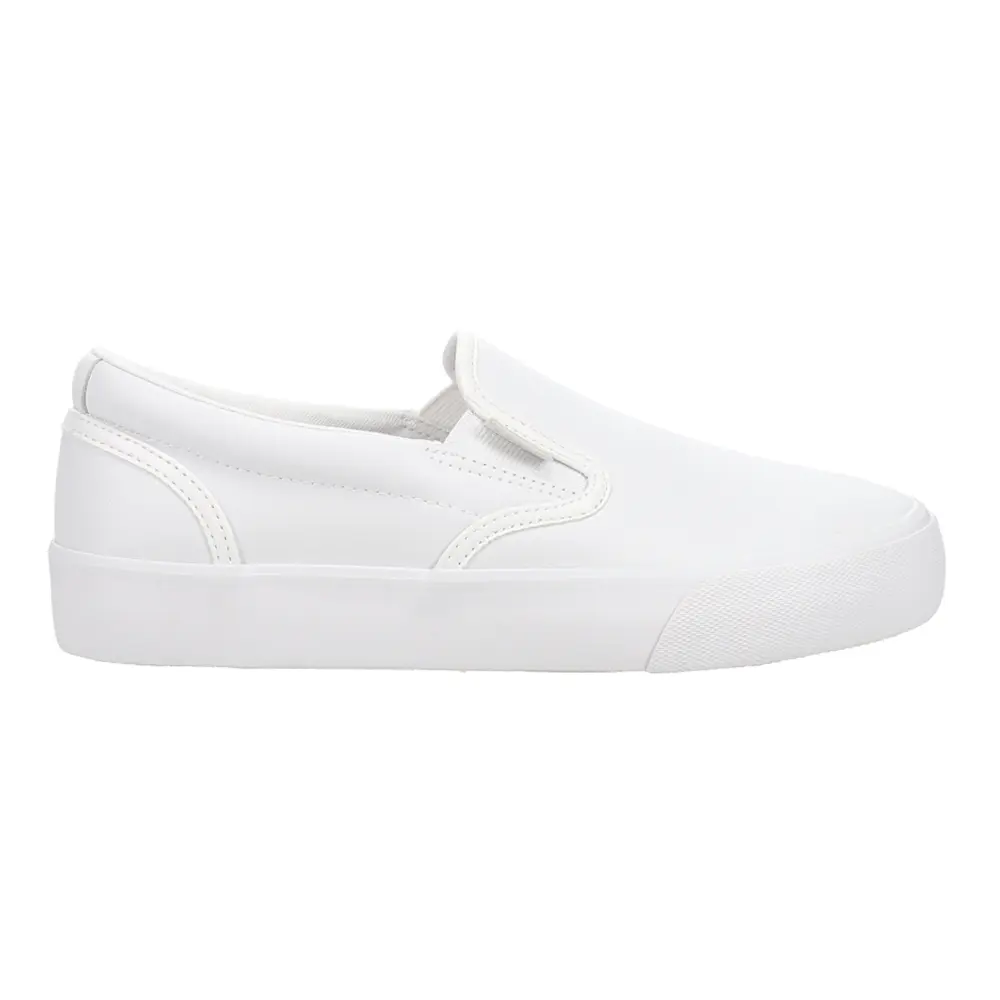 Lugz Womens Clipper Lx Slip On Sneakers Shoes Casual - White