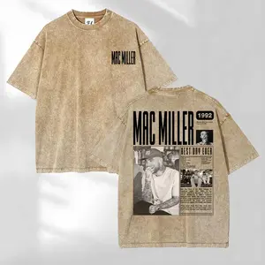 Mac Miller Tiny Desk Concert Vintage Washed T-Shirt, 100% Cotton Retro Hip Hop Double Sided Graphic Tee, Unisex Streetwear Top, Perfect Fan Gift for Hip Hop Music Lovers