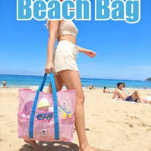 1 Piece Summer Beach Bag Large Capacity Outdoor Sandbag Wash Bag Swimming Fitness Storage Bag, Essential Travel Accessory
