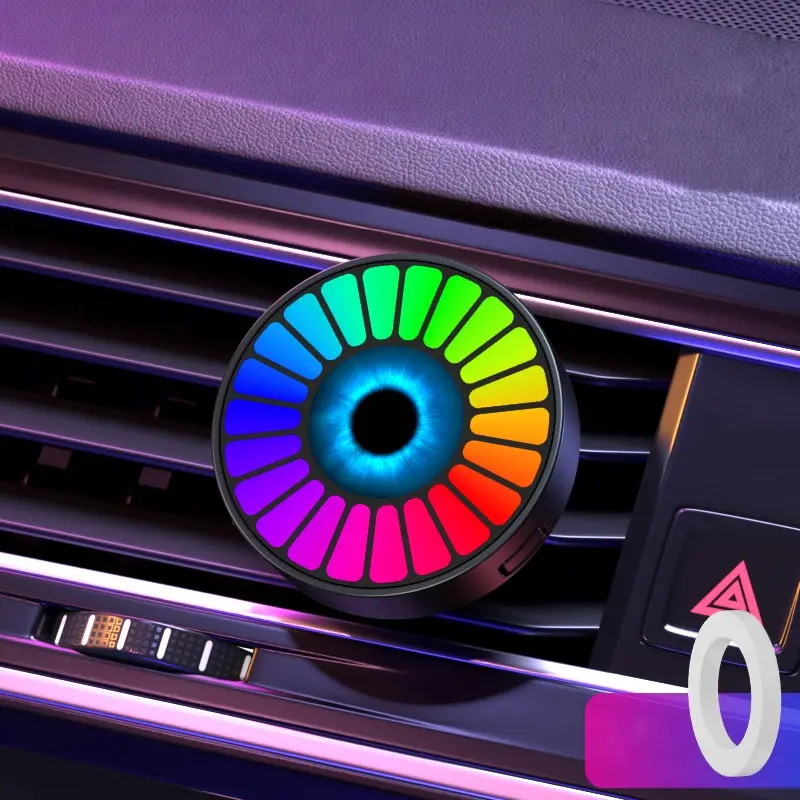 Sci-Fi Eye Iris-Shaped Car Vent Air Freshener, Car Fragrance, Car Perfume, Cologne/ocean Scent, Music Sync RGB LED, Car Vent Accessories, Multi-Scene Light for Car, Party, Dj, Gaming, Studio, Car Accessory