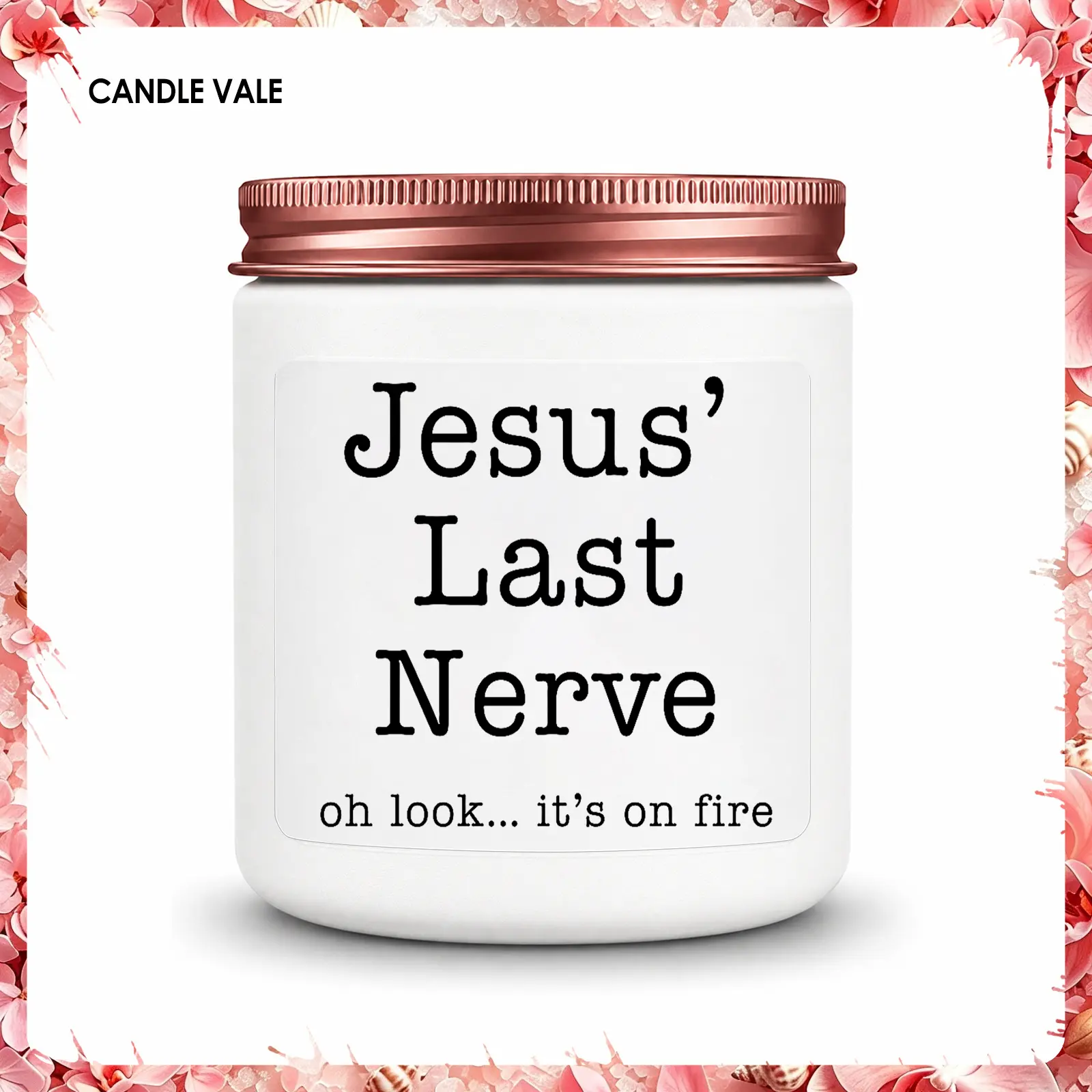 1Pc Handmade Soy Wax Candle - Funny Jesus’ Last Nerve Scented Wick Candle, Christian Religious Humor Home Decor Aroma Freshener, Cozy Hand-Poured Gift For Family Church Members, Birthday Christmas Holiday Gift